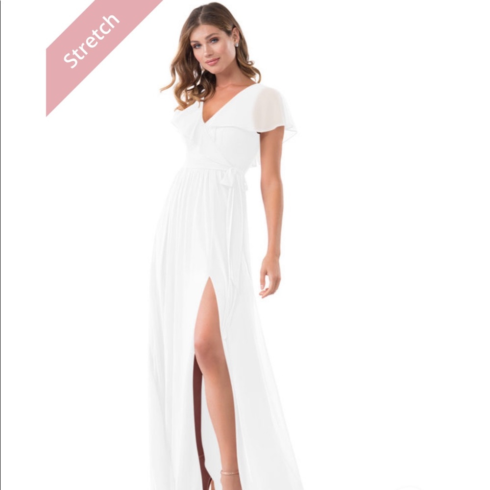 Azazie Jael ivory dress